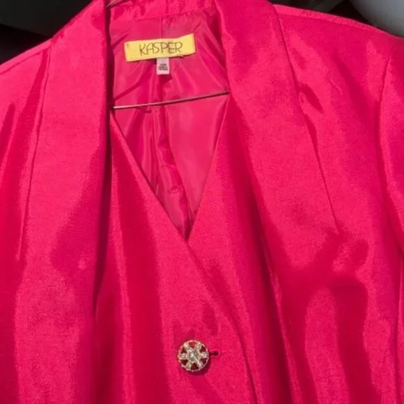 BRAND NEW KASPER 2-PIECE WOMAN'S SUIT BLAZER & SKIRT 16W ROSE - Picture 4 of 11